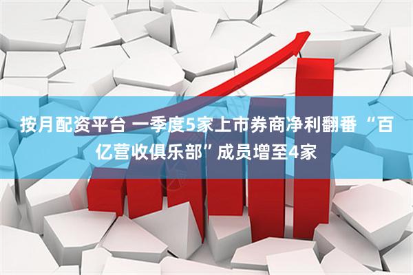 按月配资平台 一季度5家上市券商净利翻番 “百亿营收俱乐部”成员增至4家